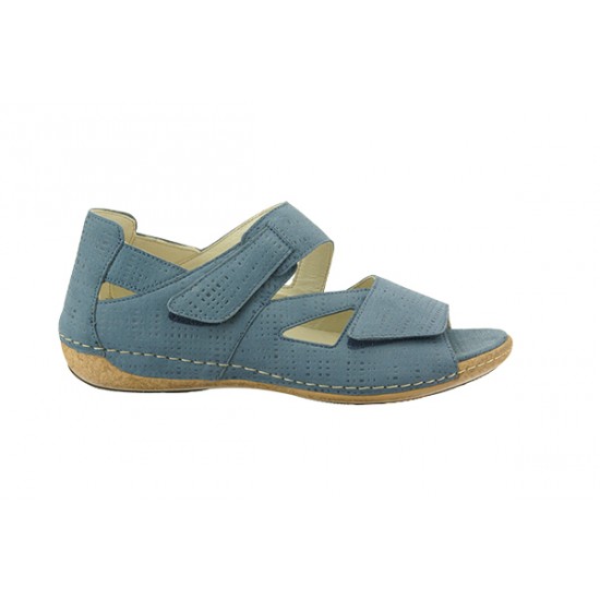 Waldlaufer | Fullback Sandal | 342025-177-263 in Blue Suede Waldlaufer | Fullback Sandal | 342025-177-263 in Blue Suede